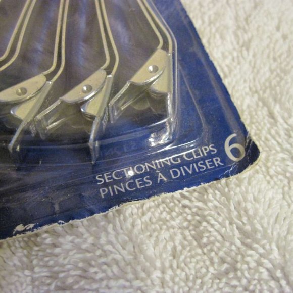 6 Goody Metal Sectioning Styling Hair Clips Section Style Secure Classic Dye - Picture 4 of 15